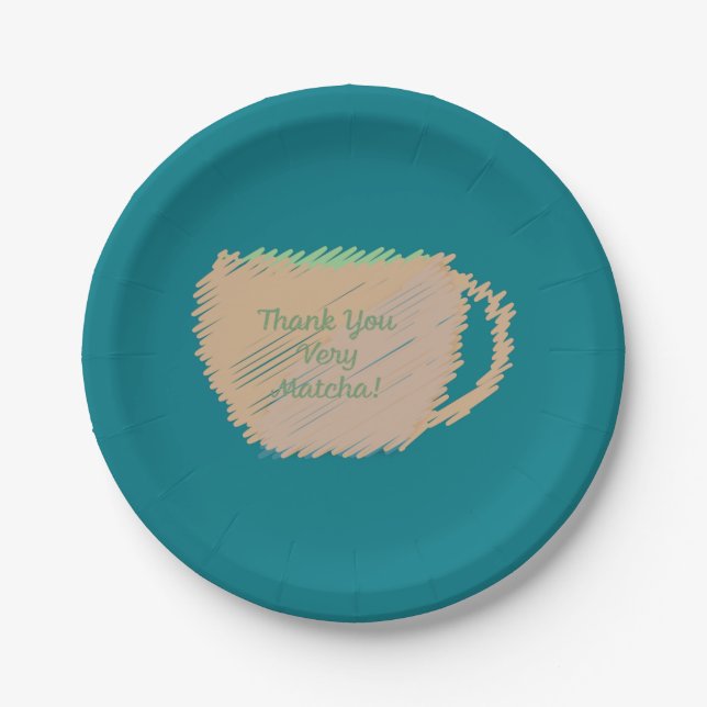 Thank You Very Match Paper Plate (Front)