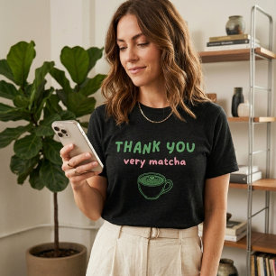Thank You Very Matcha   Funny Matcha Latte Tri-Blend Shirt