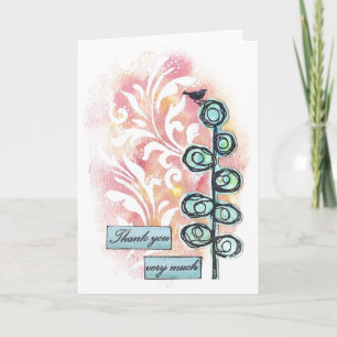 'Thank You Very Much' Watercolor Thank You Card