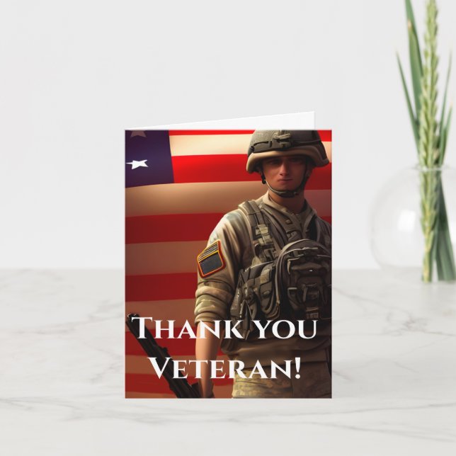 Thank You Veteran Greeting Card (Front)