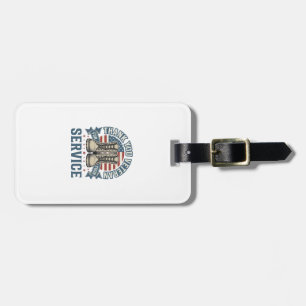 Thank You Veteran Patriotic Boots Service Shirt_1 Luggage Tag