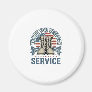 Thank You Veteran Patriotic Boots Service Shirt_1 Magnet