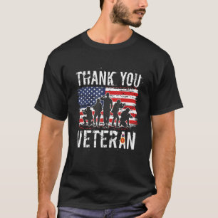 Thank You Veteran USA Flag Pride Men and Women Vet T-Shirt