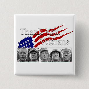 Thank You Veterans 15 Cm Square Badge