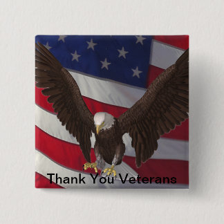 Thank You Veterans 15 Cm Square Badge