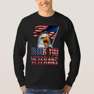Thank You Veterans American Eagle US Flag for 4th  T-Shirt