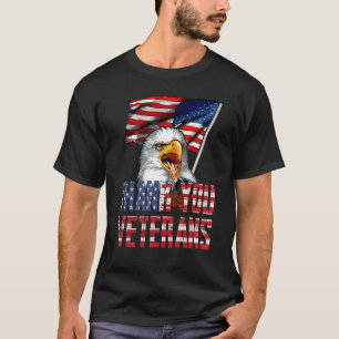 Thank You Veterans American Eagle US Flag for 4th  T-Shirt