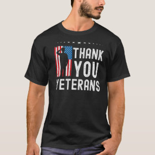 Thank You Veterans  American Flag Celebration T-Shirt