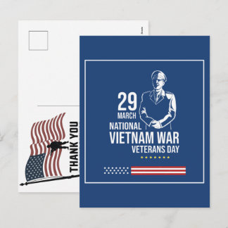 Thank You Veterans American Flag Memorial Day Holiday Postcard