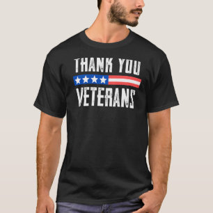 Thank You Veterans American Flag Patriotic For Vet T-Shirt