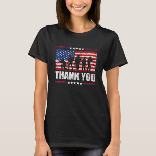 Thank You Veterans American Flag Patriotic Veteran T-Shirt