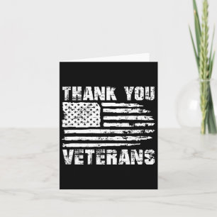 Thank You Veterans American Flag Proud Veteran  Card