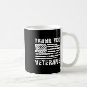 Thank You Veterans American Flag Proud Veteran Coffee Mug