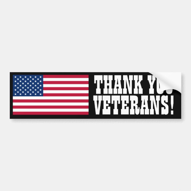 Thank You Veterans! Bumper Sticker (Front)
