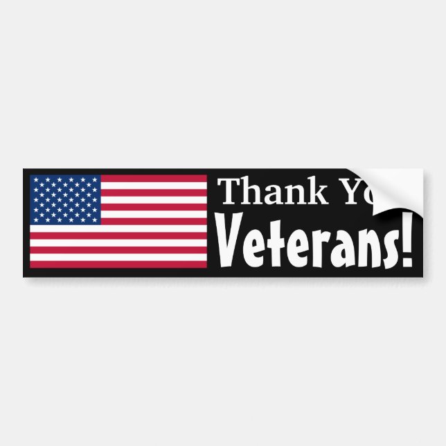 Thank You Veterans! Bumper Sticker (Front)