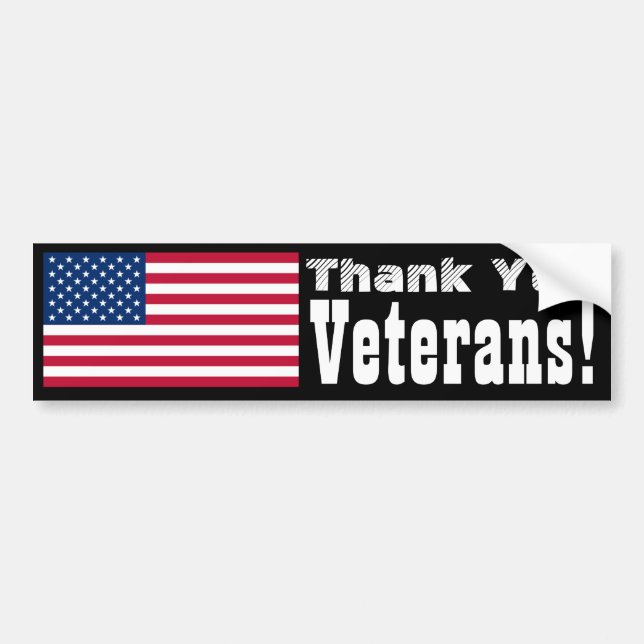 Thank You Veterans! Bumper Sticker (Front)