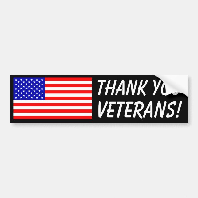 Thank You Veterans! Bumper Sticker (Front)