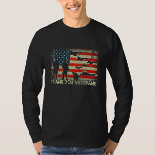 Thank You Veterans Combat Boots Poppy Flower Veter T-Shirt