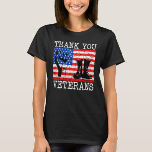 Thank You Veterans Combat Boots Solidarity Veteran T-Shirt