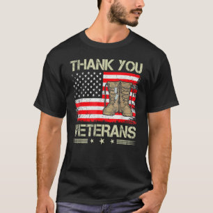 Thank You Veterans Combat Boots Veteran Day Americ T-Shirt