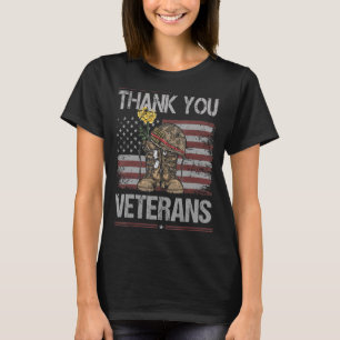 Thank You Veterans Combat Boots Veteran Day Americ T-Shirt