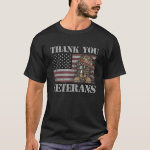 Thank You Veterans Combat Boots Veteran Day Americ T-Shirt
