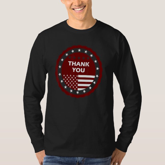 Thank You Veterans Day American Flag For Man And W T-Shirt (Front)