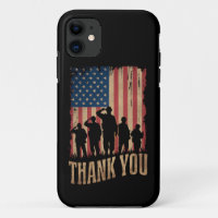Thank You Veterans Day American Flag Vintage