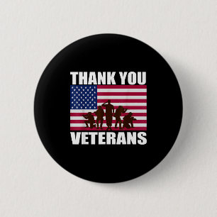 Thank you veterans day day memorial  6 cm round badge
