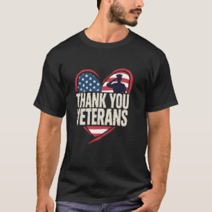 Thank You Veterans Day Memorial Day Partiotic Mili T-Shirt