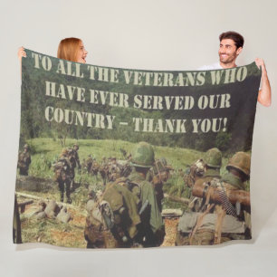 THANK YOU VETERANS FLEECE BLANKET