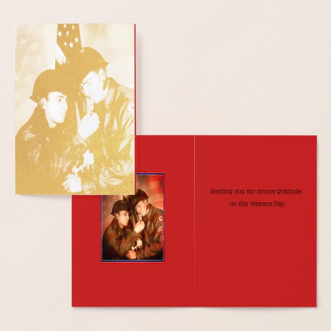 Thank You Veterans Foil Card (Display)