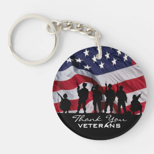 Thank You Veterans Key Ring
