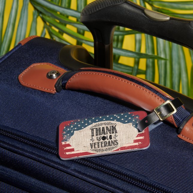 Thank You Veterans Luggage Tag (Front Insitu 3)