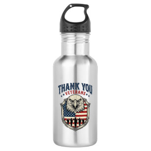 Thank You Veterans Patriotic Eagle Shield Shirt_1 532 Ml Water Bottle