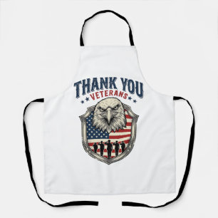 Thank You Veterans Patriotic Eagle Shield Shirt_1 Apron