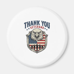 Thank You Veterans Patriotic Eagle Shield Shirt_1 Magnet