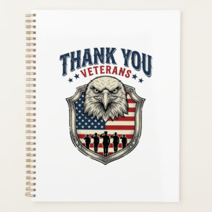 Thank You Veterans Patriotic Eagle Shield Shirt_1 Planner