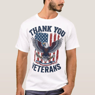 Thank You Veterans Patriotic Eagle Vintage T-Shirt