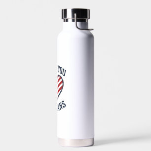 Thank You Veterans Patriotic Heart Vintage Shirt D Water Bottle