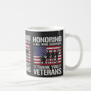 Thank You Veterans Patriotic Military Service Gift Coffee Mug