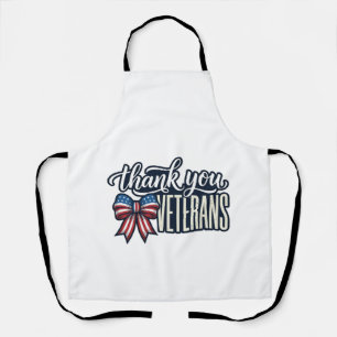Thank You Veterans Patriotic Ribbon Vintage Shirt_ Apron