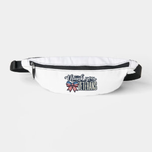 Thank You Veterans Patriotic Ribbon Vintage Shirt_ Bum Bags