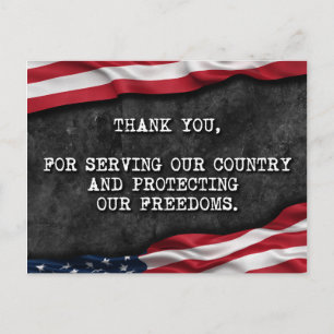 Thank you veterans. postcard
