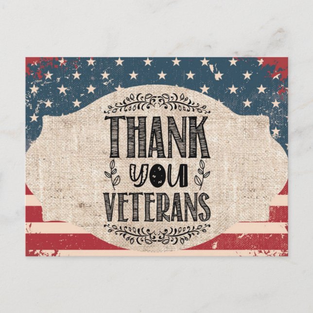 Thank You Veterans Postcard (Front)