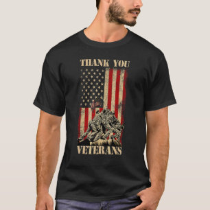 Thank You Veterans  Proud Veteran Day Dad Grandpa  T-Shirt