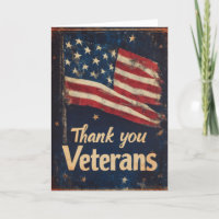 Thank You Veterans Retro Flag