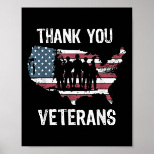 Thank You Veterans Soldier Memorial Day Saying Ame Poster