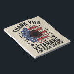 Thank You Veterans Sunflower Military Veterans Day Notepad<br><div class="desc">Thank You Veterans Sunflower Military Veterans Day Tribute</div>