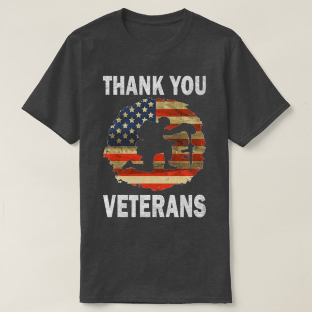 Thank You Veterans Veterans Day Vintage T-Shirt (Design Front)